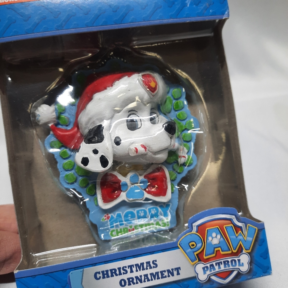 NIB Paw Patrol Merry Christmas Ornament Fire Dalmatian 2017
